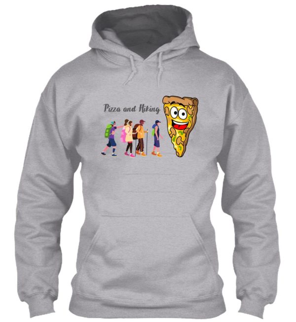 funny hiking and pizza hoodie