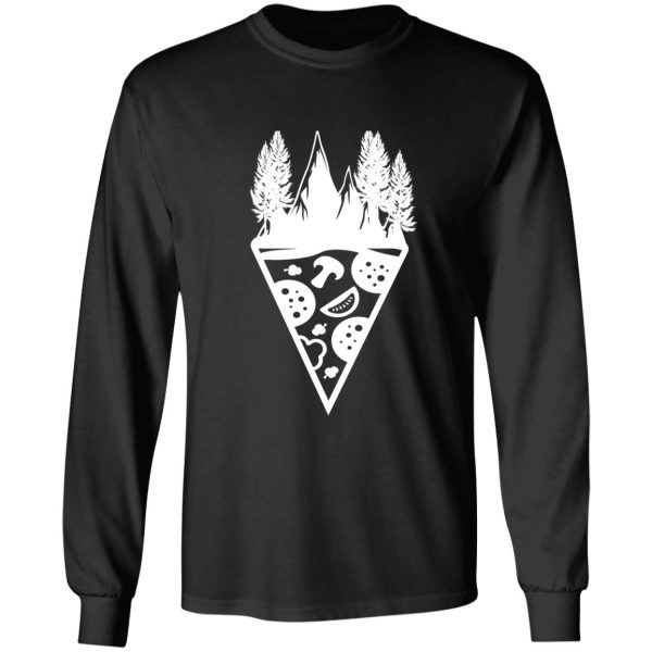 funny hiking and pizza long sleeve