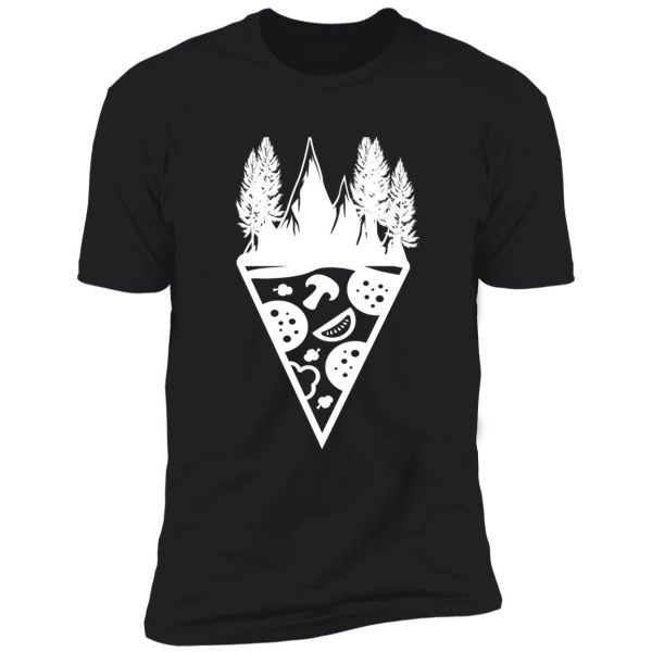 funny hiking and pizza shirt