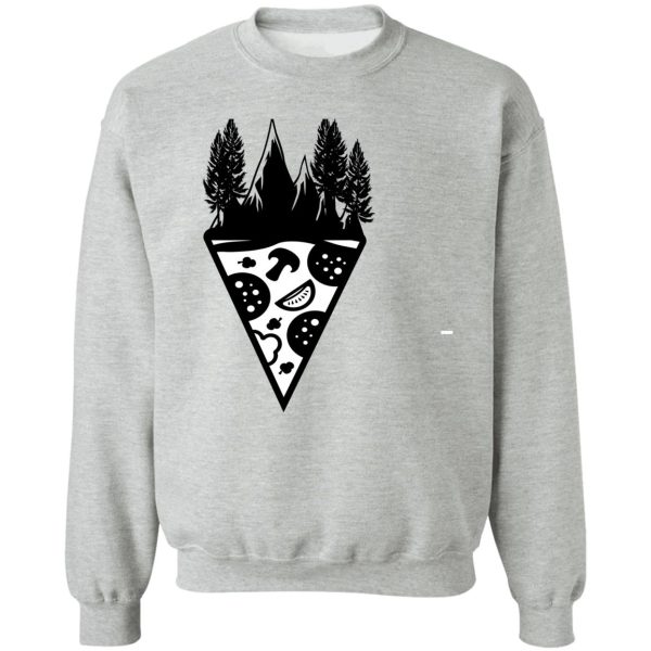 funny hiking and pizza sweatshirt