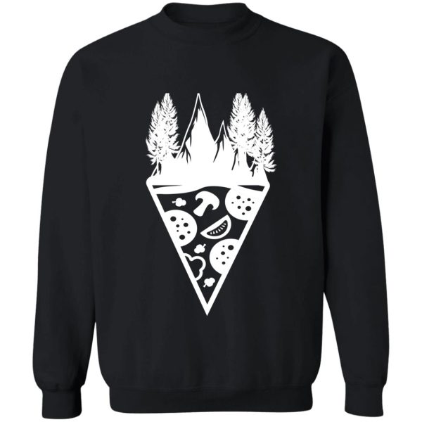 funny hiking and pizza sweatshirt