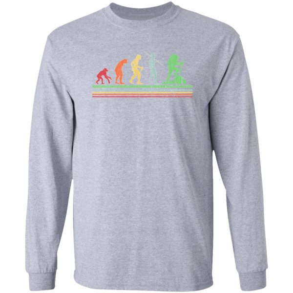 funny hiking evolution t-shirt gift for hikers long sleeve