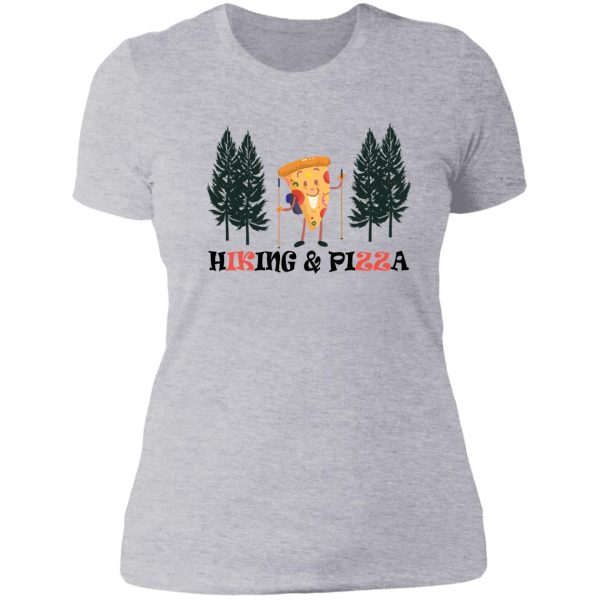 funny hiking pizza lady t-shirt