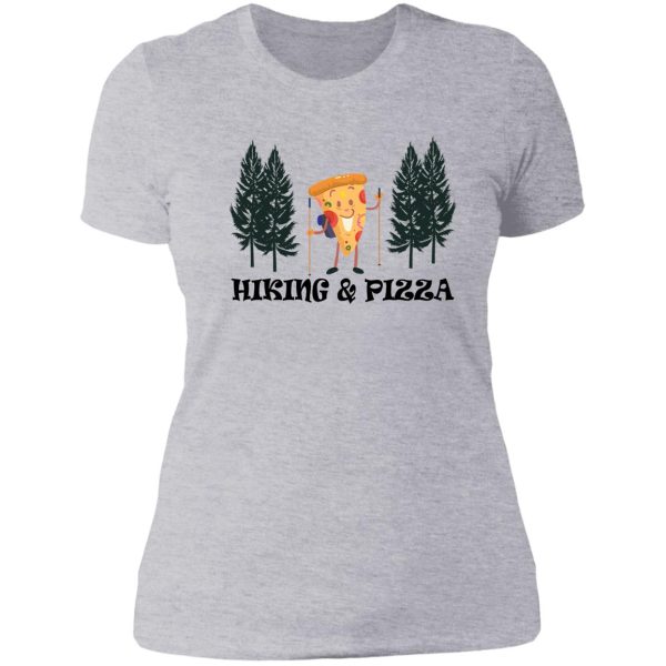 funny hiking pizza lady t-shirt