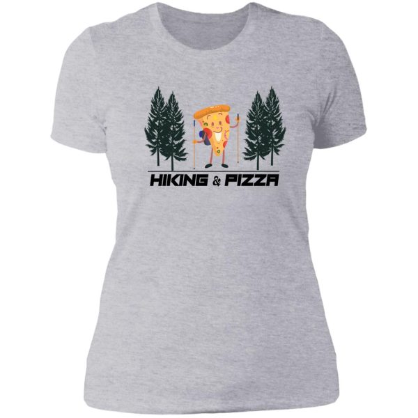 funny hiking pizza lady t-shirt