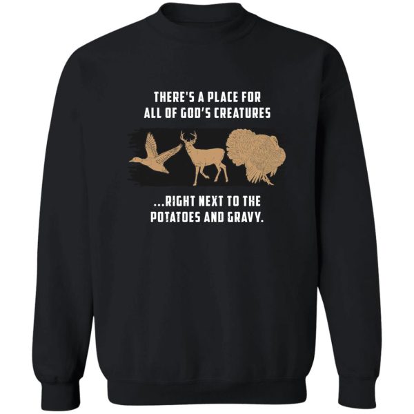 funny hunting hunter eat meat bbq grillmaster gift sweatshirt