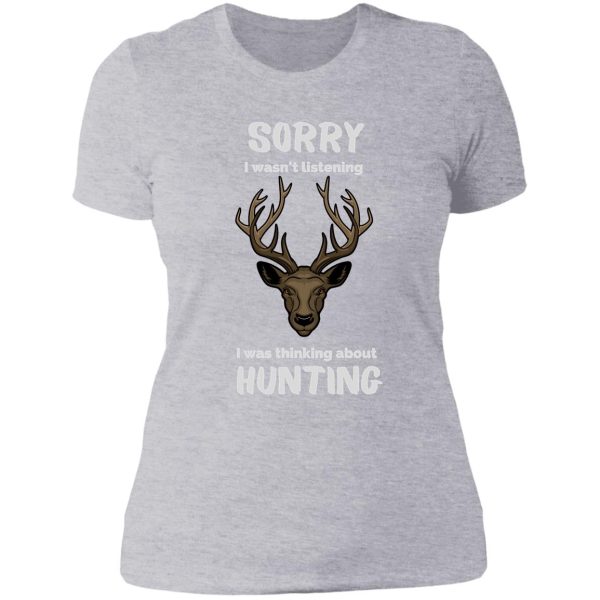 funny hunting tshirt gift for bow and rifle deer hunters lady t-shirt