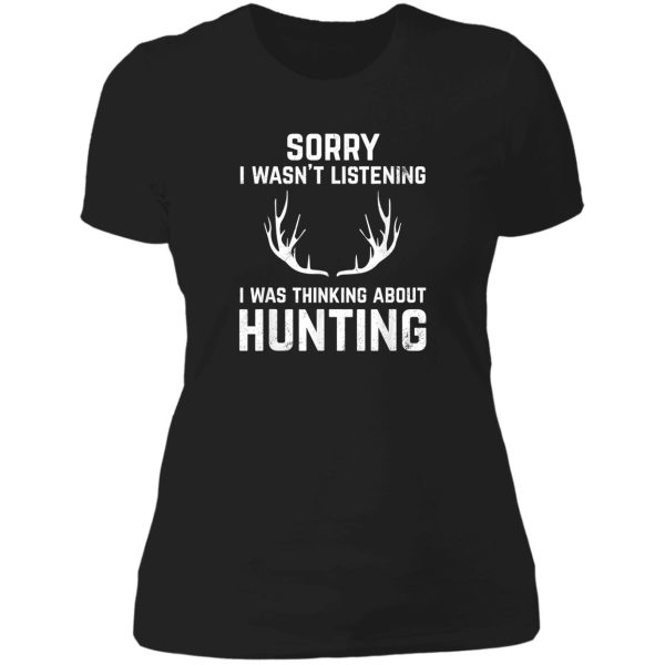 funny hunting tshirt gift for bow and rifle deer hunters lady t-shirt