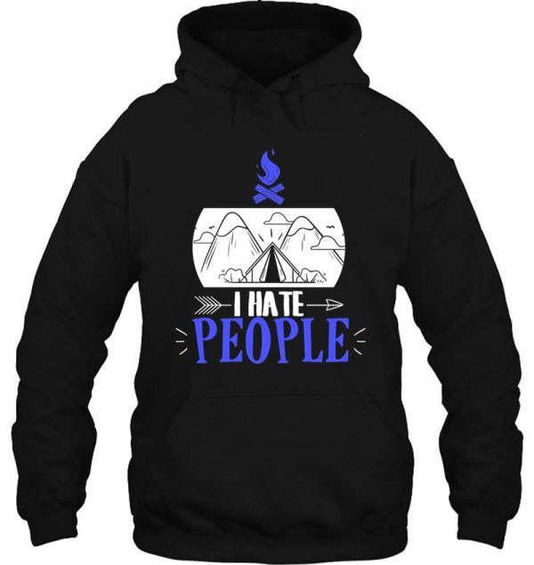 funny i hate people camping pun introvert camper hoodie