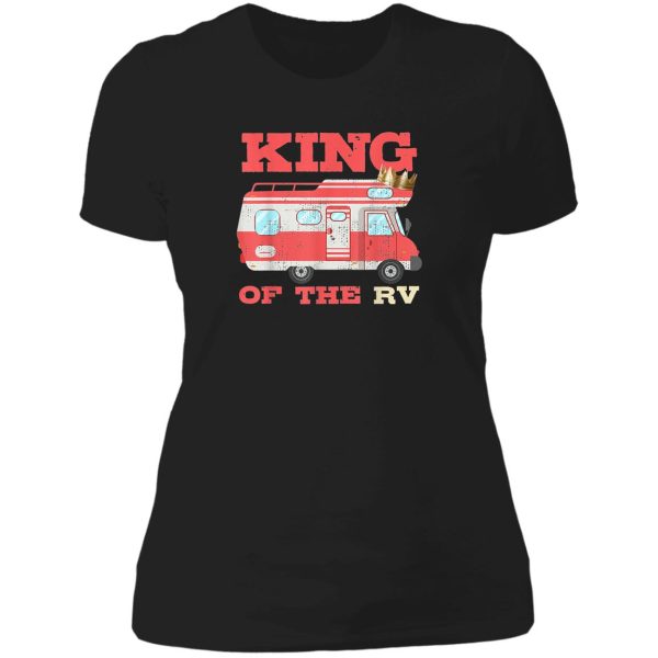 funny king of the rv camper van family camper camp rv lady t-shirt