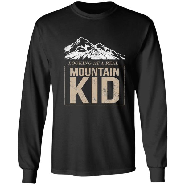 funny mountain kid for campers long sleeve