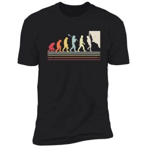 funny rock climbing evolution shirt