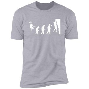 funny rock climbing evolution t shirt shirt