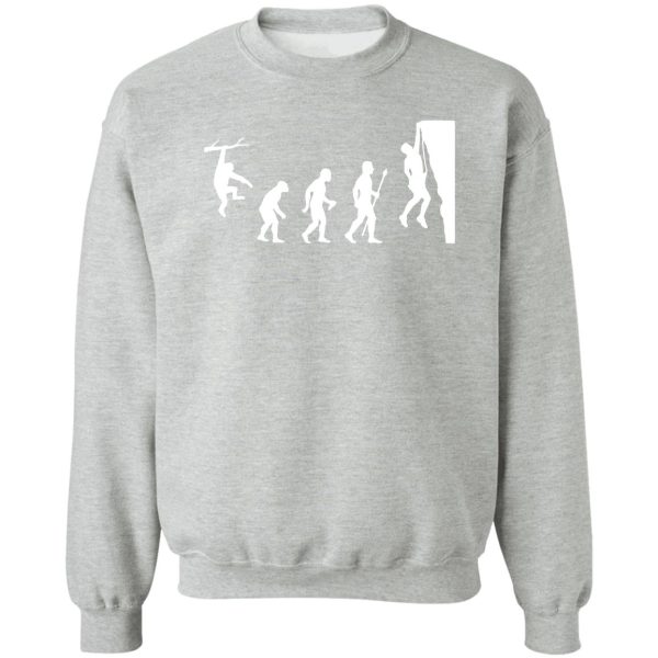 funny rock climbing evolution t shirt sweatshirt