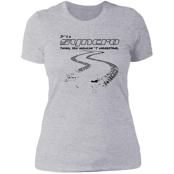 funny saying and quote vanagon t3 syncro thing ... tire tracks black lady t-shirt