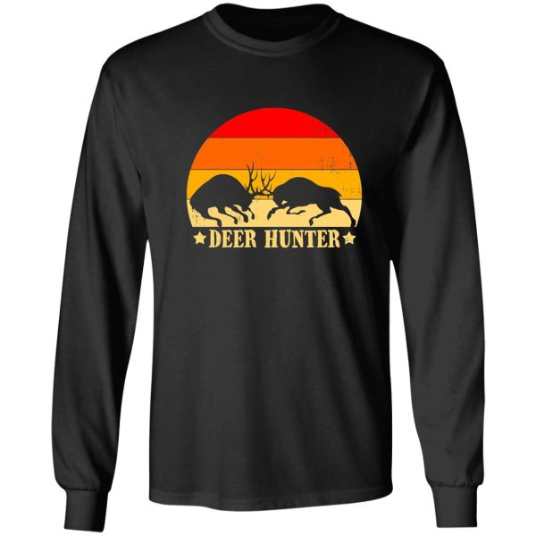 funny vintage deer hunter t-shirt long sleeve