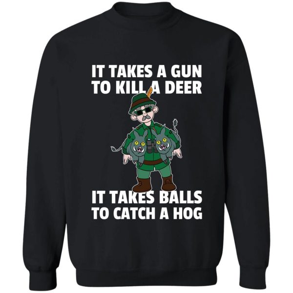 funny wild boar hunting gift for hog hunter forest sweatshirt