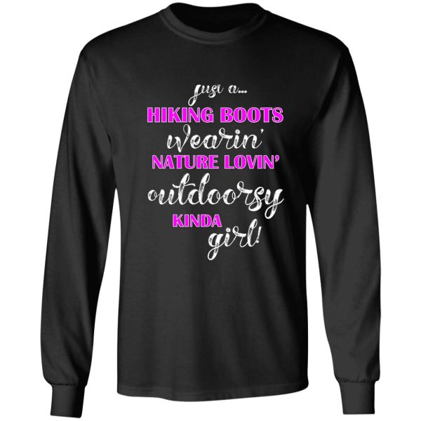 funny womens hiking nature outdoors design long sleeve