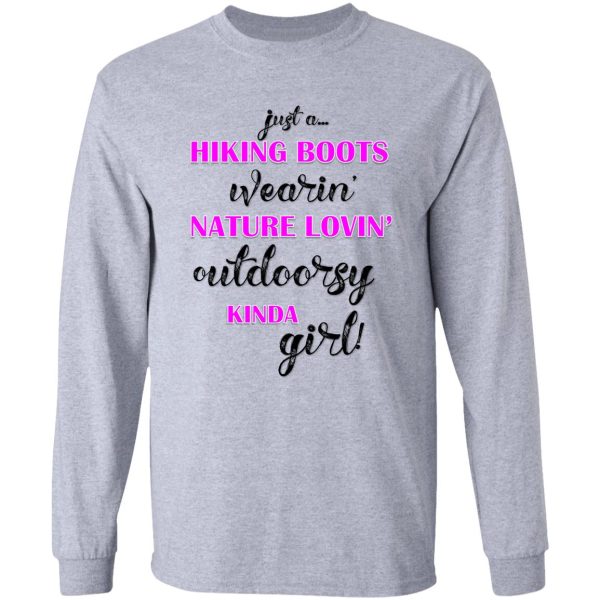 funny womens hiking nature outdoorsy design long sleeve