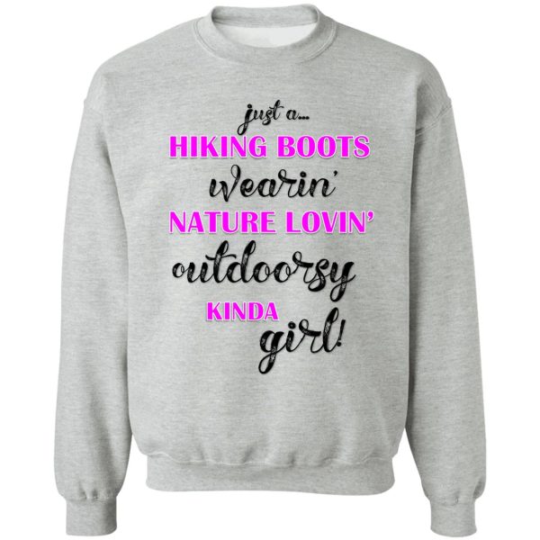 funny womens hiking nature outdoorsy design sweatshirt