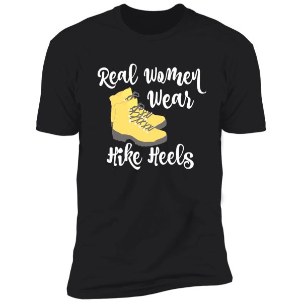 funny women's hiking t shirt design hike heels shirt