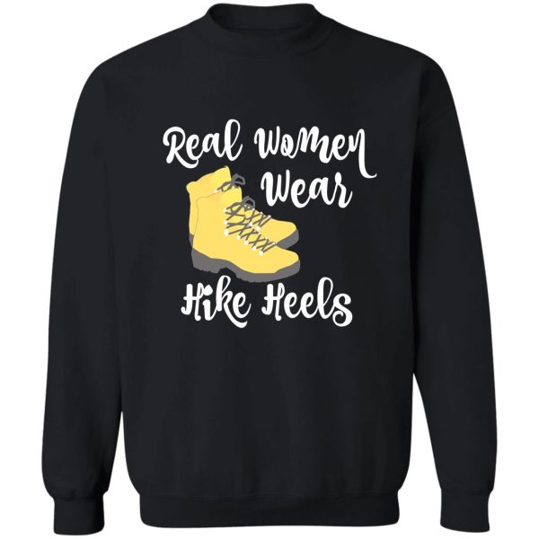 funny womens hiking t shirt design hike heels sweatshirt