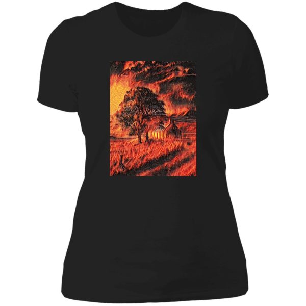 galathi wilderness house flames - wilderness lady t-shirt