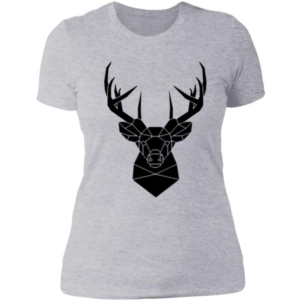 geometric elk head lady t-shirt