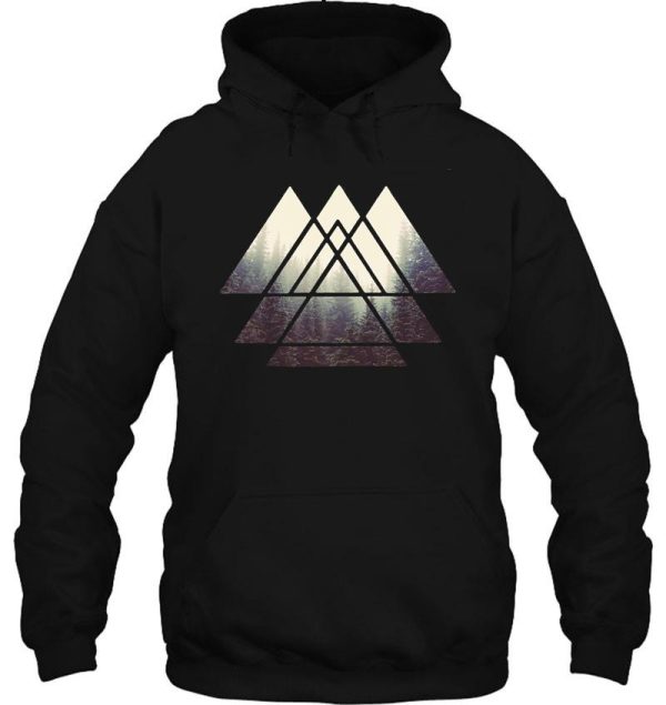geometric forest hoodie