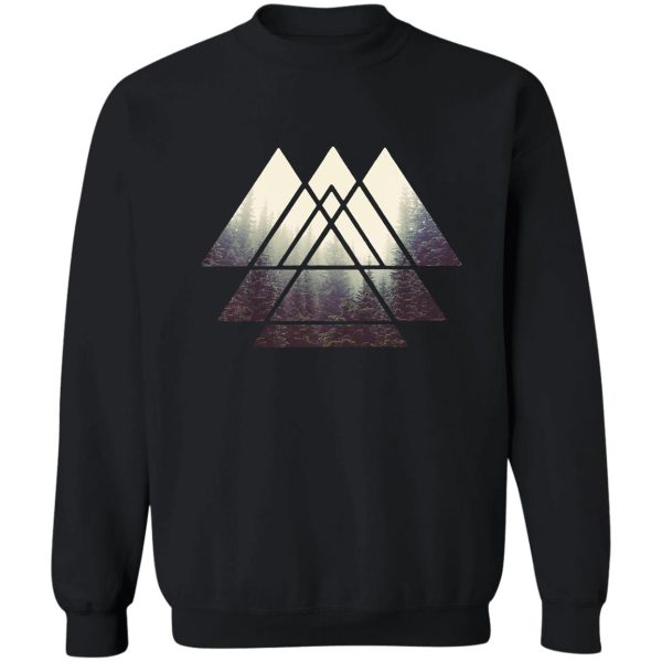 geometric forest sweatshirt