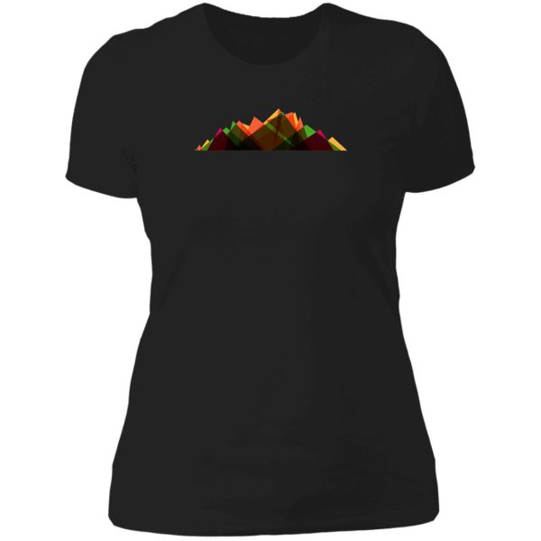 geometric mountains - tetons lady t-shirt