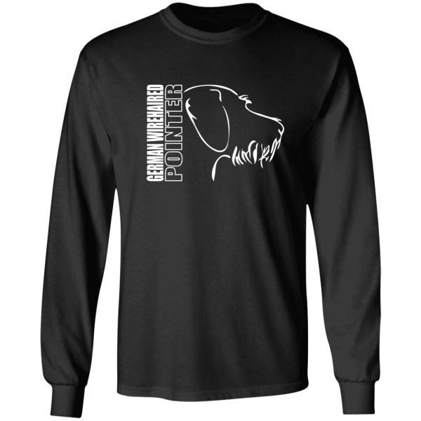 german wirehair pointer - outline profile long sleeve