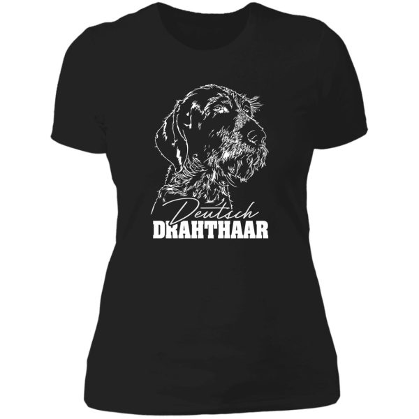 german wirehaired pointer hound dog dogs lady t-shirt