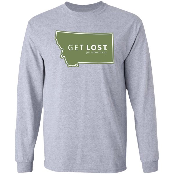 get lost in montana mt state decal long sleeve