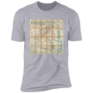gettysburg, wilderness and appomattox civil war battlefield map shirt