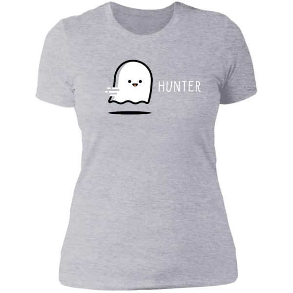 ghost hunter paranormal haunted cute ghost halloween lady t-shirt