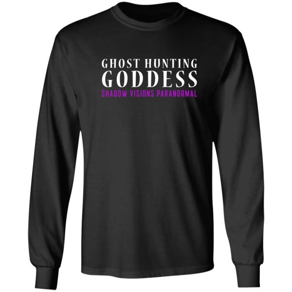ghost hunting goddess logo long sleeve