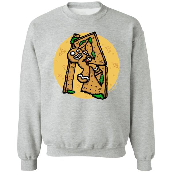 gingerbread woody rock climbing bouldering sweatshirt