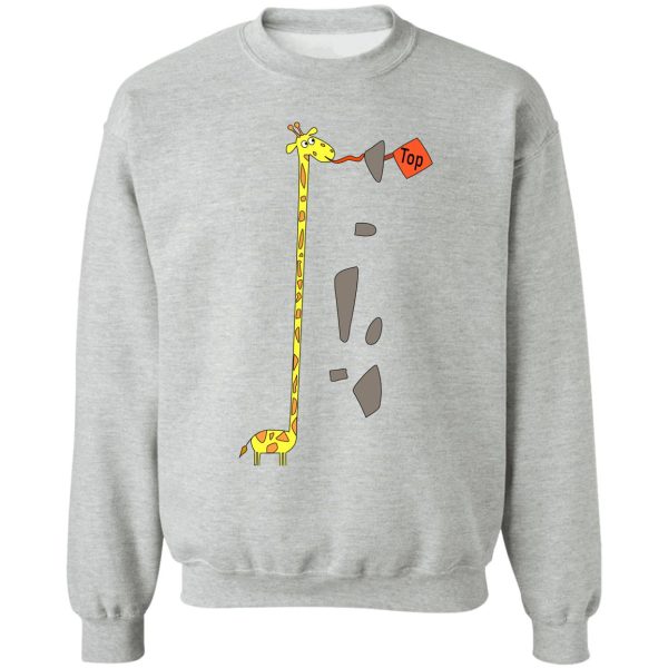 giraffe climbing - giraffe in climbing competition - climbing competition sweatshirt