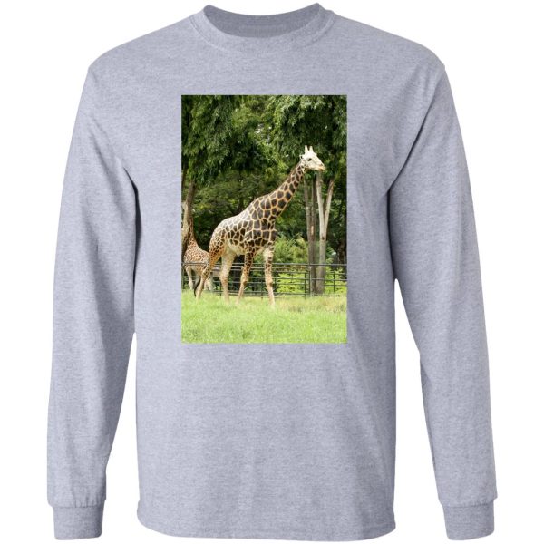 giraffe in the wilderness long sleeve