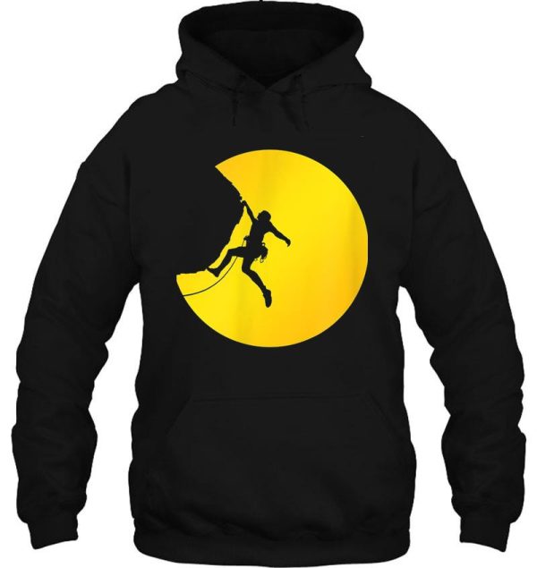 girl climbing sun rock climber hoodie