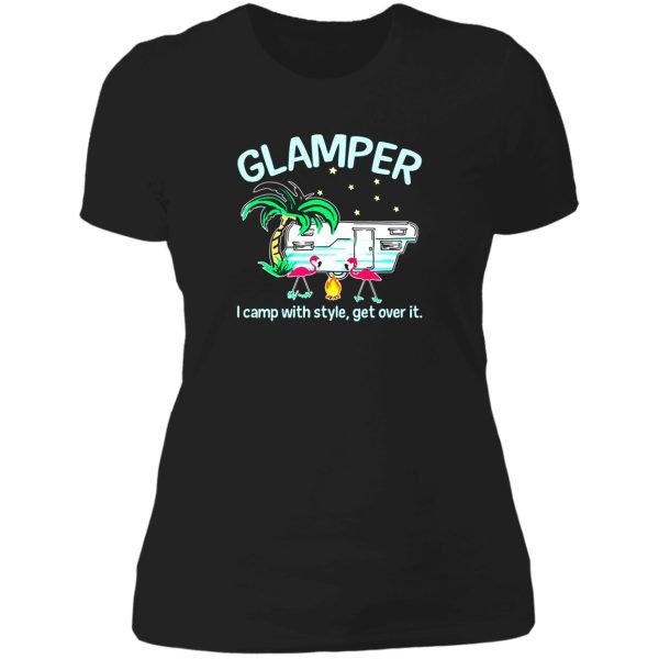 glamper i camp with style lady t-shirt