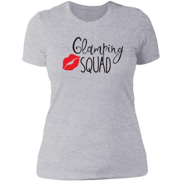 glamping squad camping gift idea product lady t-shirt