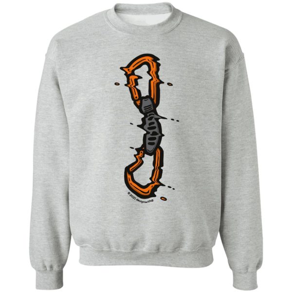 glitchy quickdraw rock climbing sweatshirt