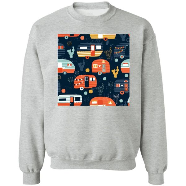 go camping pattern sweatshirt