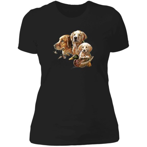 golden retriever hunting dogs lady t-shirt