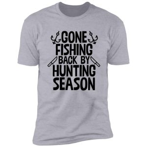 gone fishing art camper fisher hunter shirt
