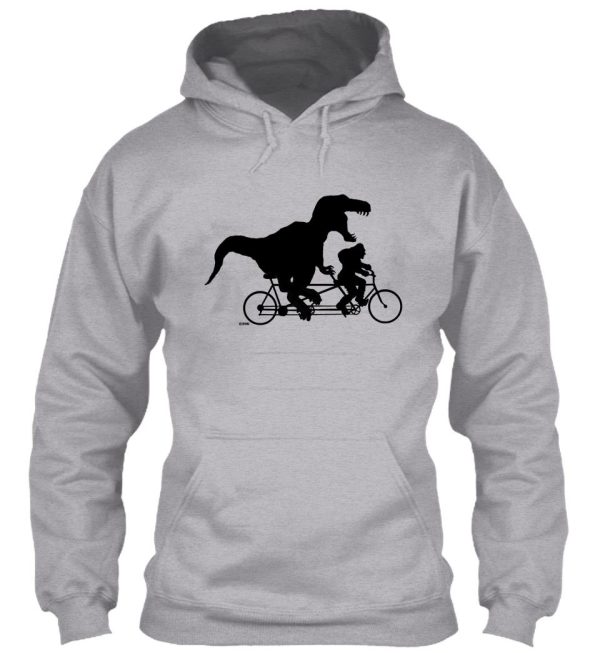gone squatchin cycling with t-rex hoodie