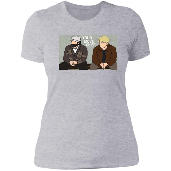 good will hunting cartoon sticker lady t-shirt