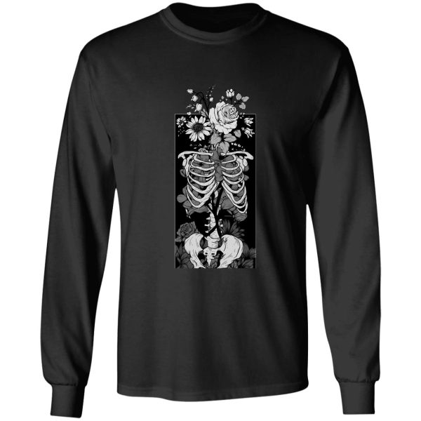 gothic flower and bones 14 long sleeve